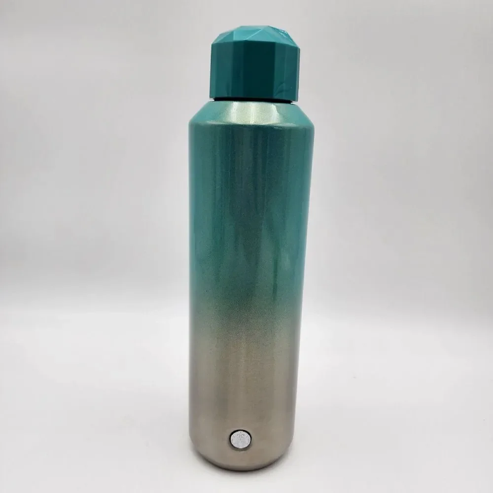 Starbucks Stainless Steel Jewel Lid 20oz Glitter‎ Silver Teal Ombré